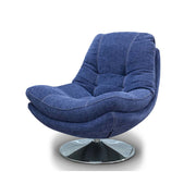 Axis Chair and Footstool - Sapphire Blue