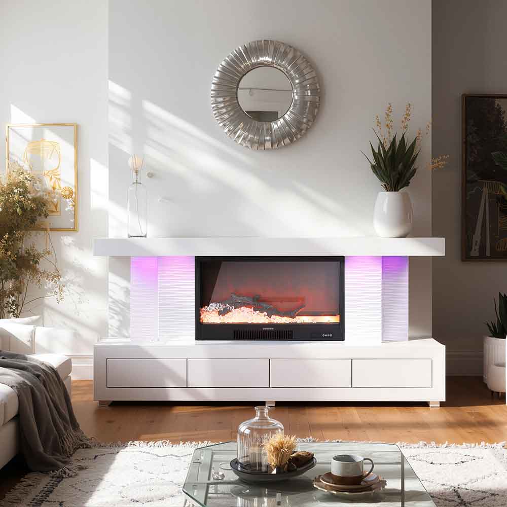 Vanitii Electric Fireplace TV Unit