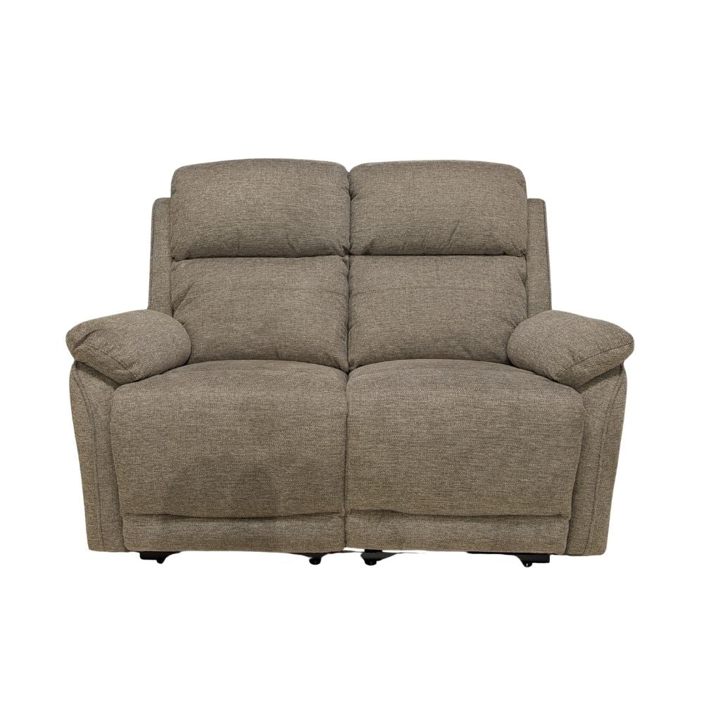 Grey reclining sofa on a white background