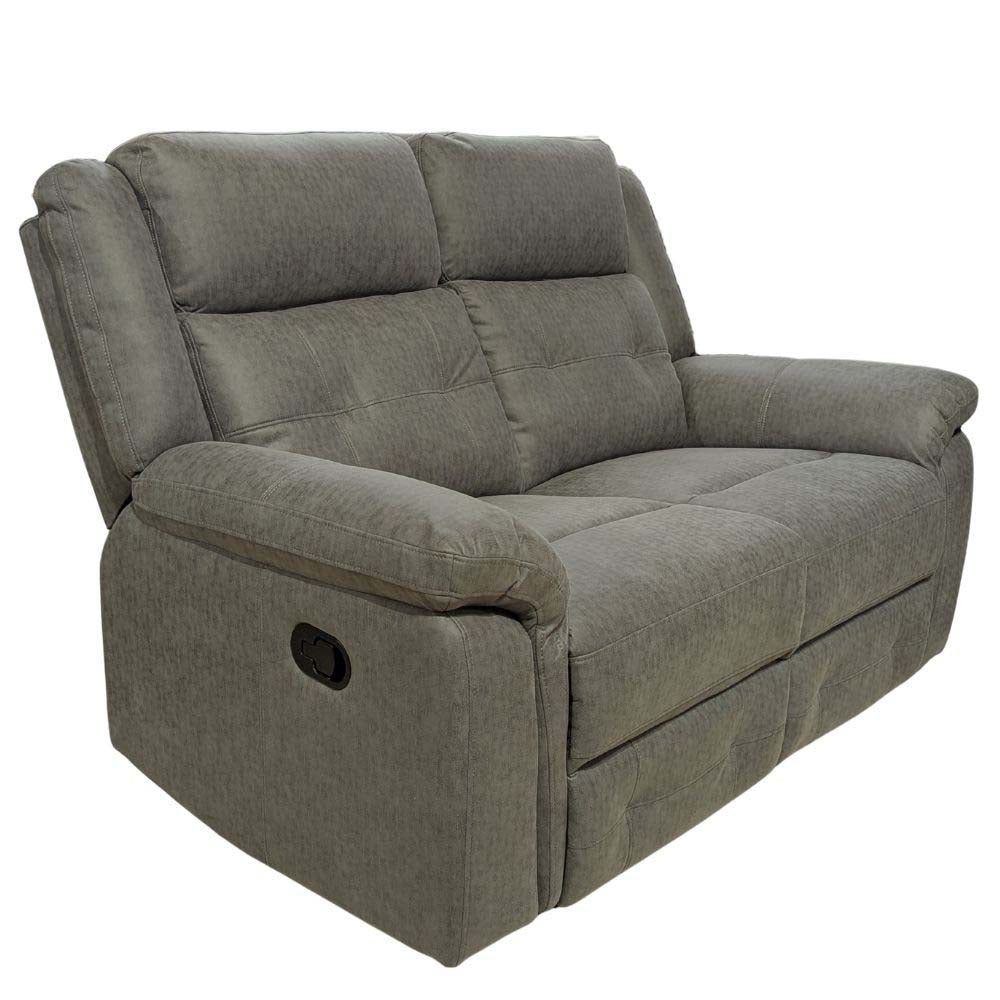 Gray recliner sofa on a white background