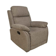 Grey  recliner chair on a white background
