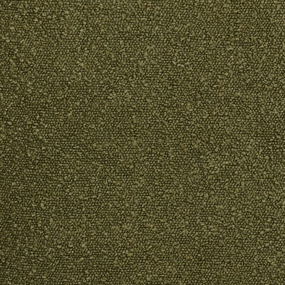 A close-up texture shot of a dark olive green woven fabric, showing the detailed knit pattern and heathered color.