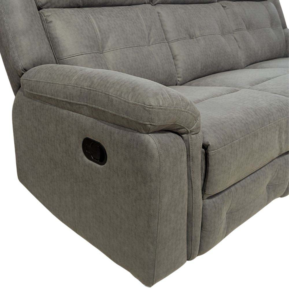 Gray recliner sofa on a white background