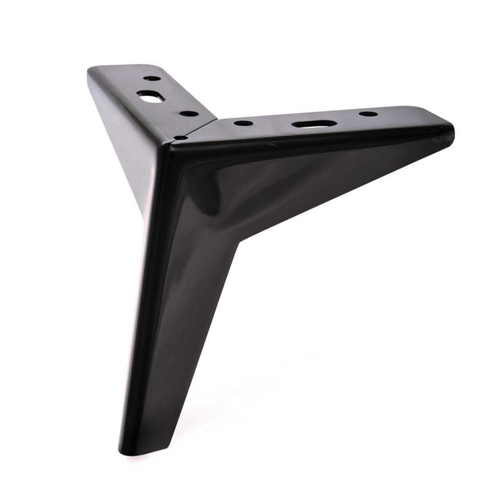 Black metal sofa foot option on a white background