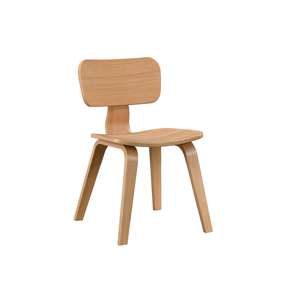 Wooden chair on a white background