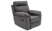 Baxter 1 Seater Recliner Grey - Angle
