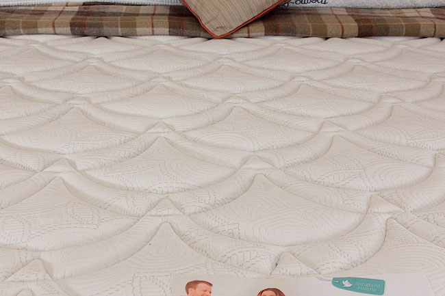 Close up of Fabric and Stitching on Mattress