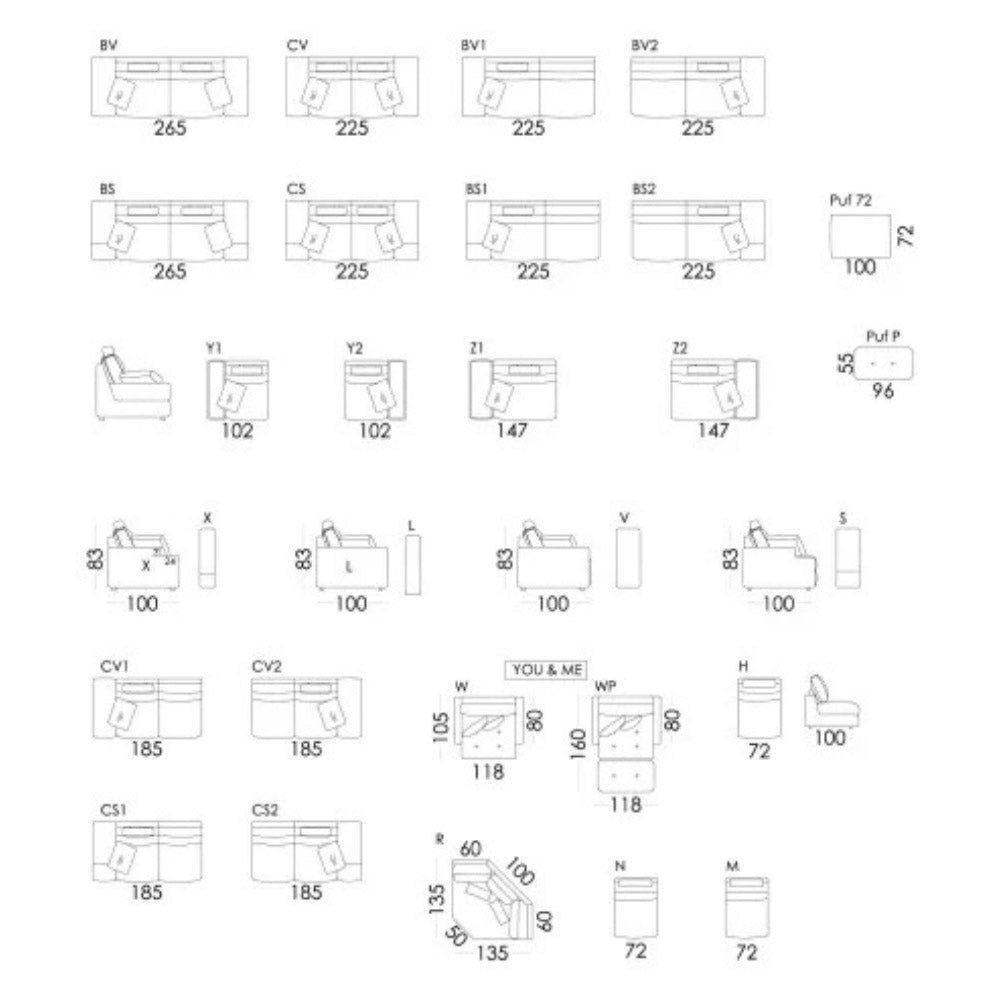 Sofa dimensions