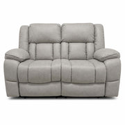 Gray reclining sofa on a white background