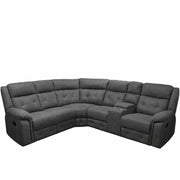 Gray sectional sofa on a white background