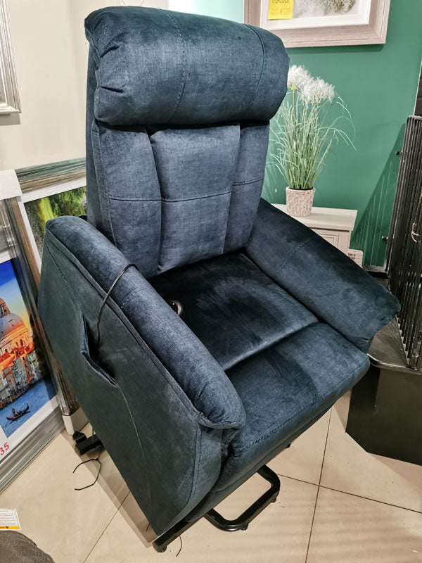 Capri Lift and Rise Chair in Blue rised up