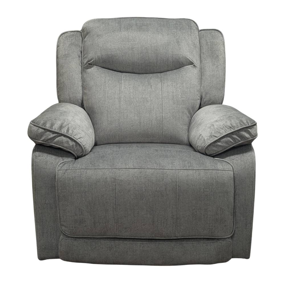 Silver - grey rocking recliner armchair