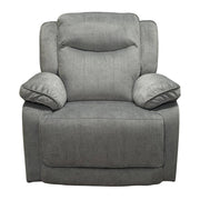 Silver - grey rocking recliner armchair