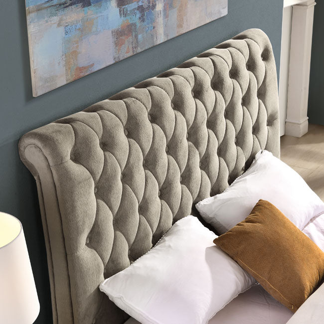 Doolin Fabric Bedframe - Mink 4'6ft