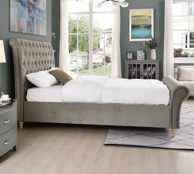 Doolin Fabric Bedframe - Mink 4'6ft