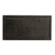 Rectangular black studded headboad om a white background