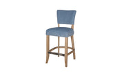 Duke Bar Chair Velvet - Blue