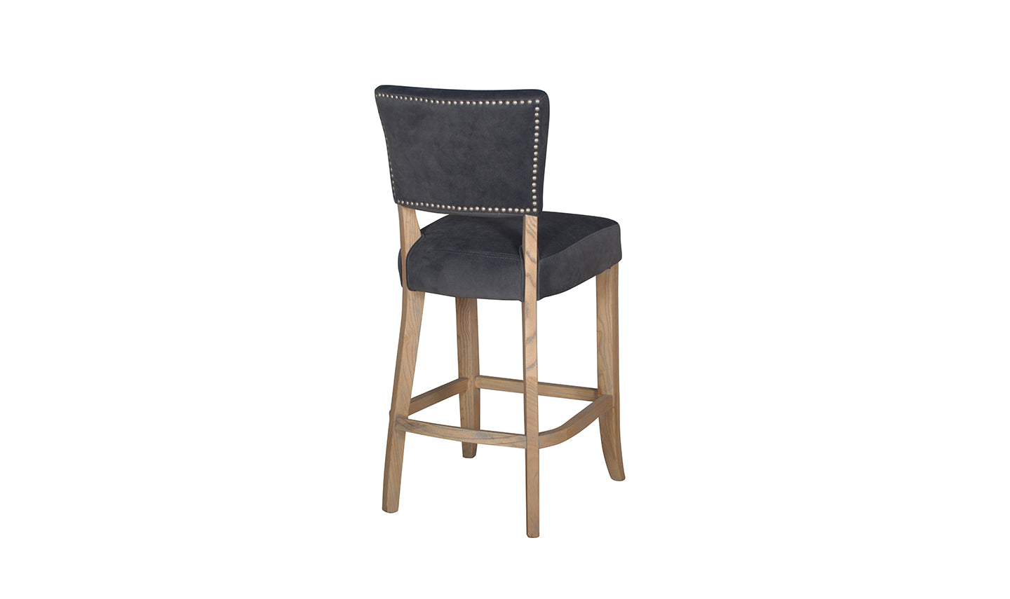 Duke Bar Chair Velvet - Dark Grey