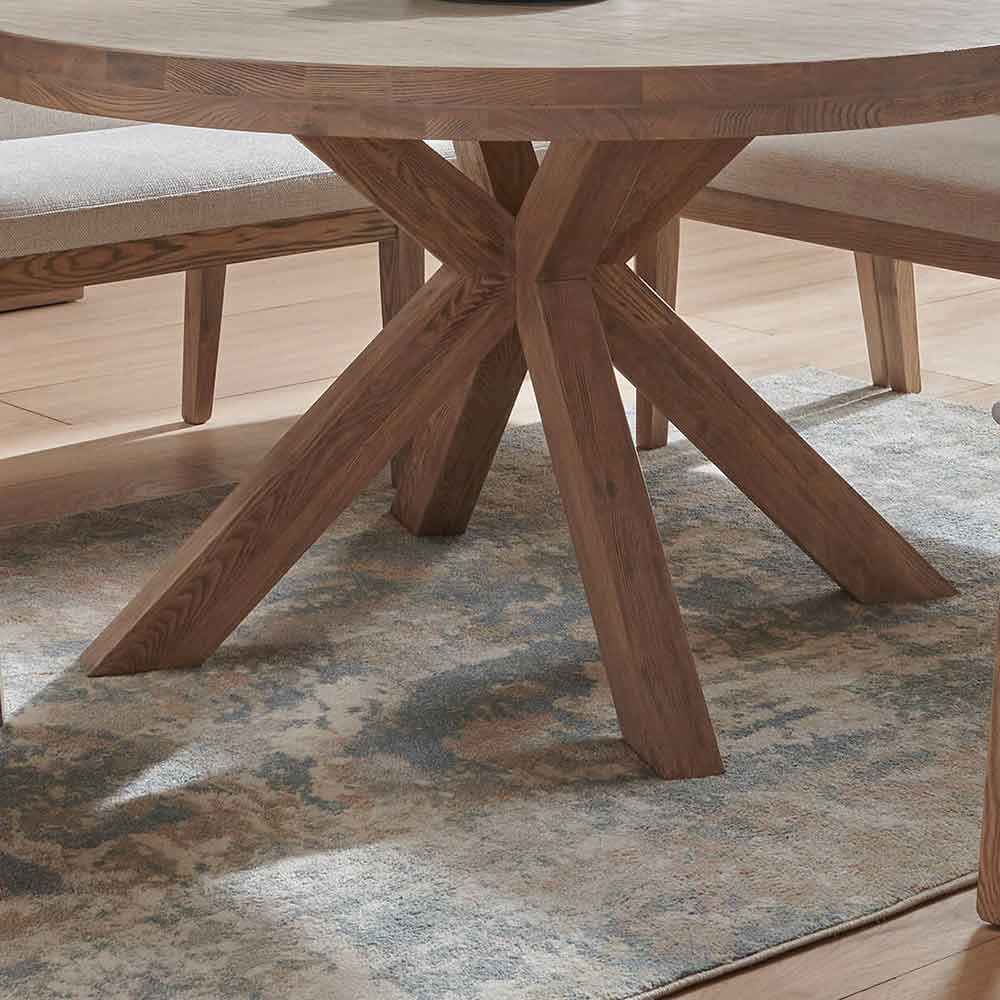 Falun Dining Table Round 1370 - Smoked Oak