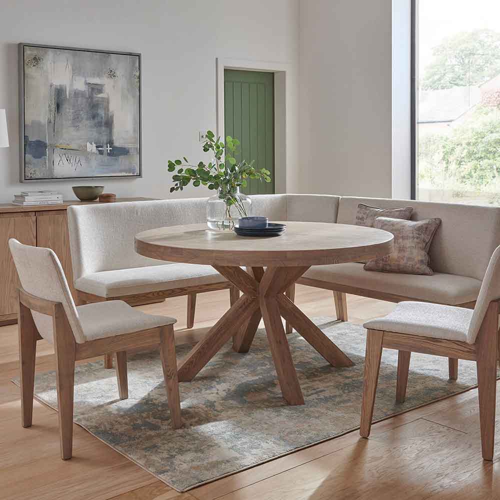 Falun Dining Table Round 1370 - Smoked Oak