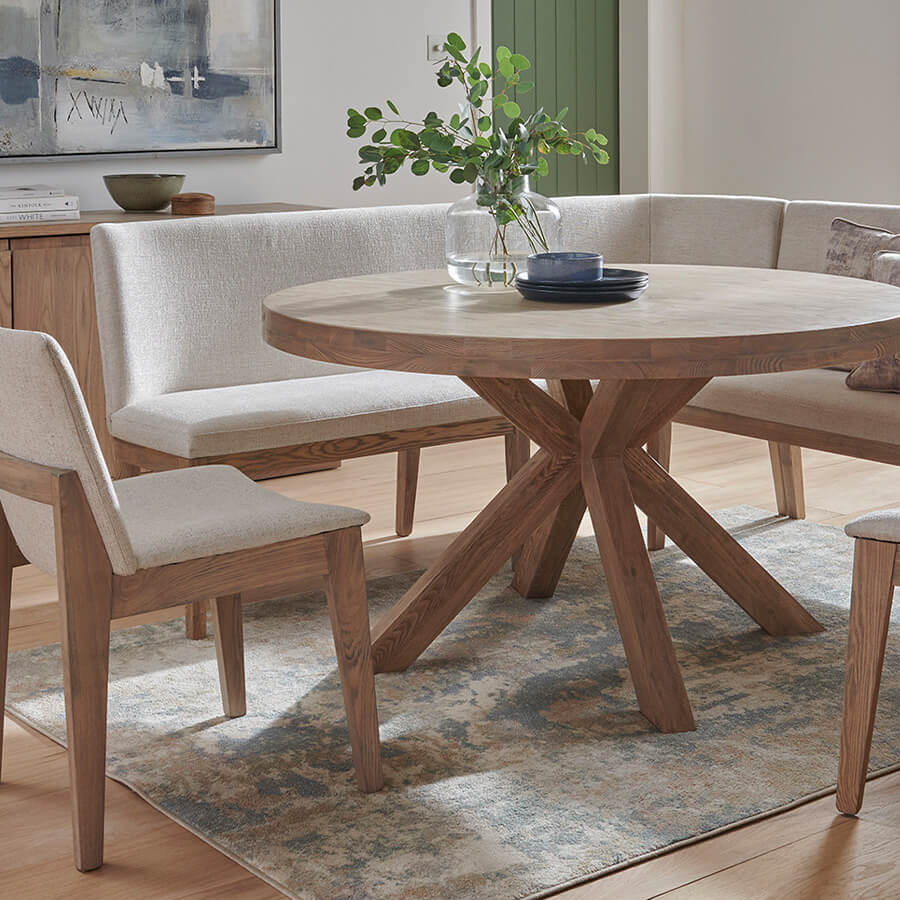 Falun Dining Table Round 1370 - Smoked Oak