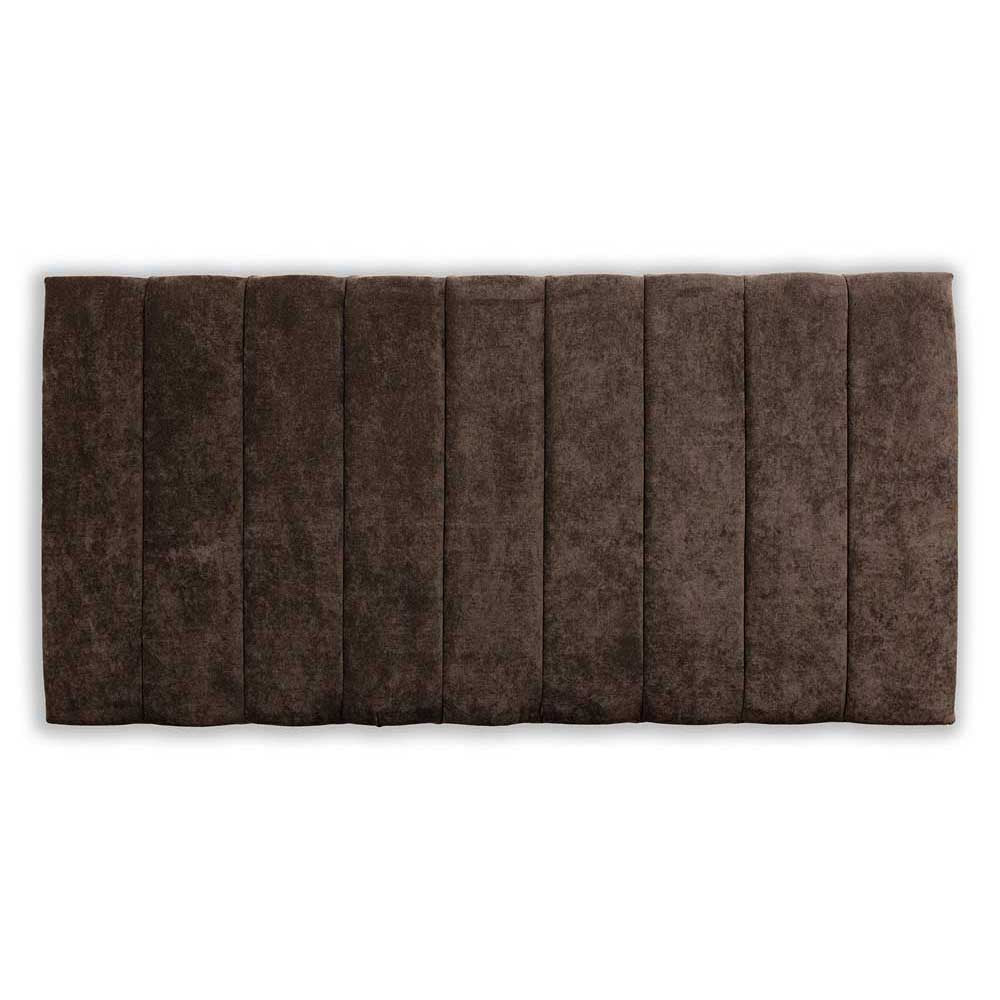 Brown headboard on a white background