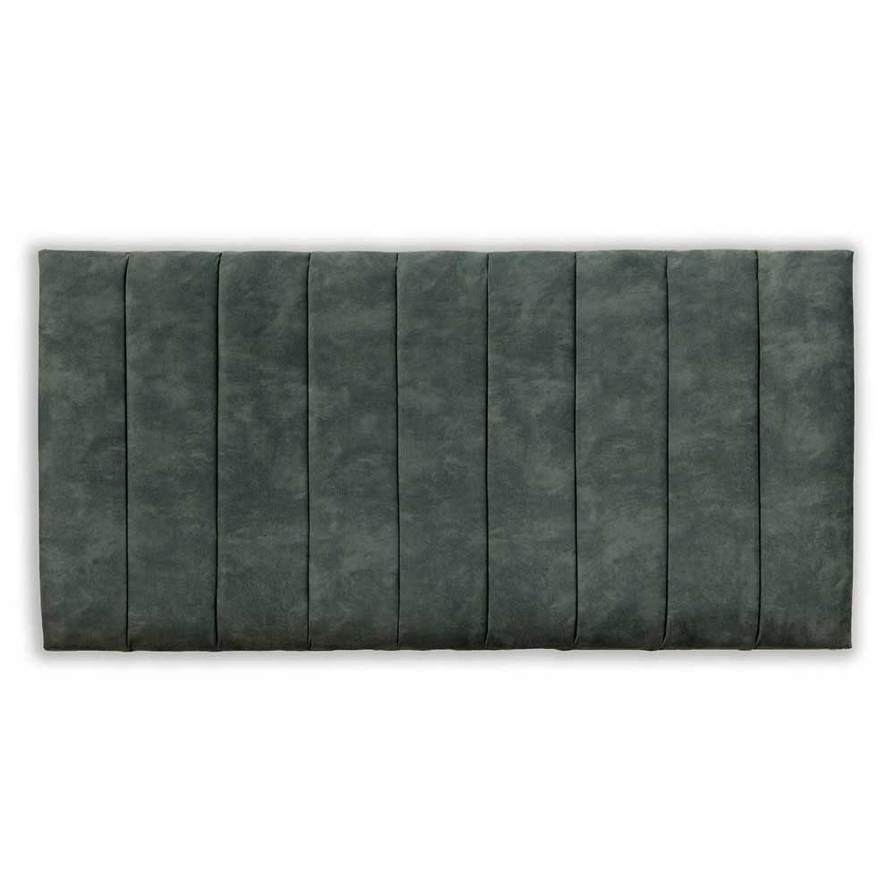Petrol grey pleated design headboard on a white background