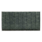 Petrol grey pleated design headboard on a white background