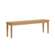 Large Wooden dining bench on a white background