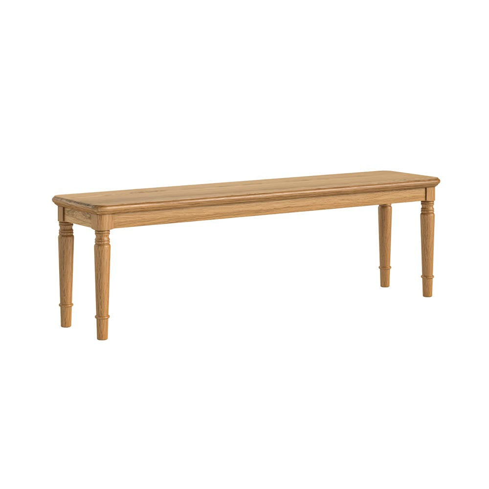 Large Wooden dining bench on a white background