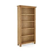 tall narrow wide 5 shelf oak bookcase