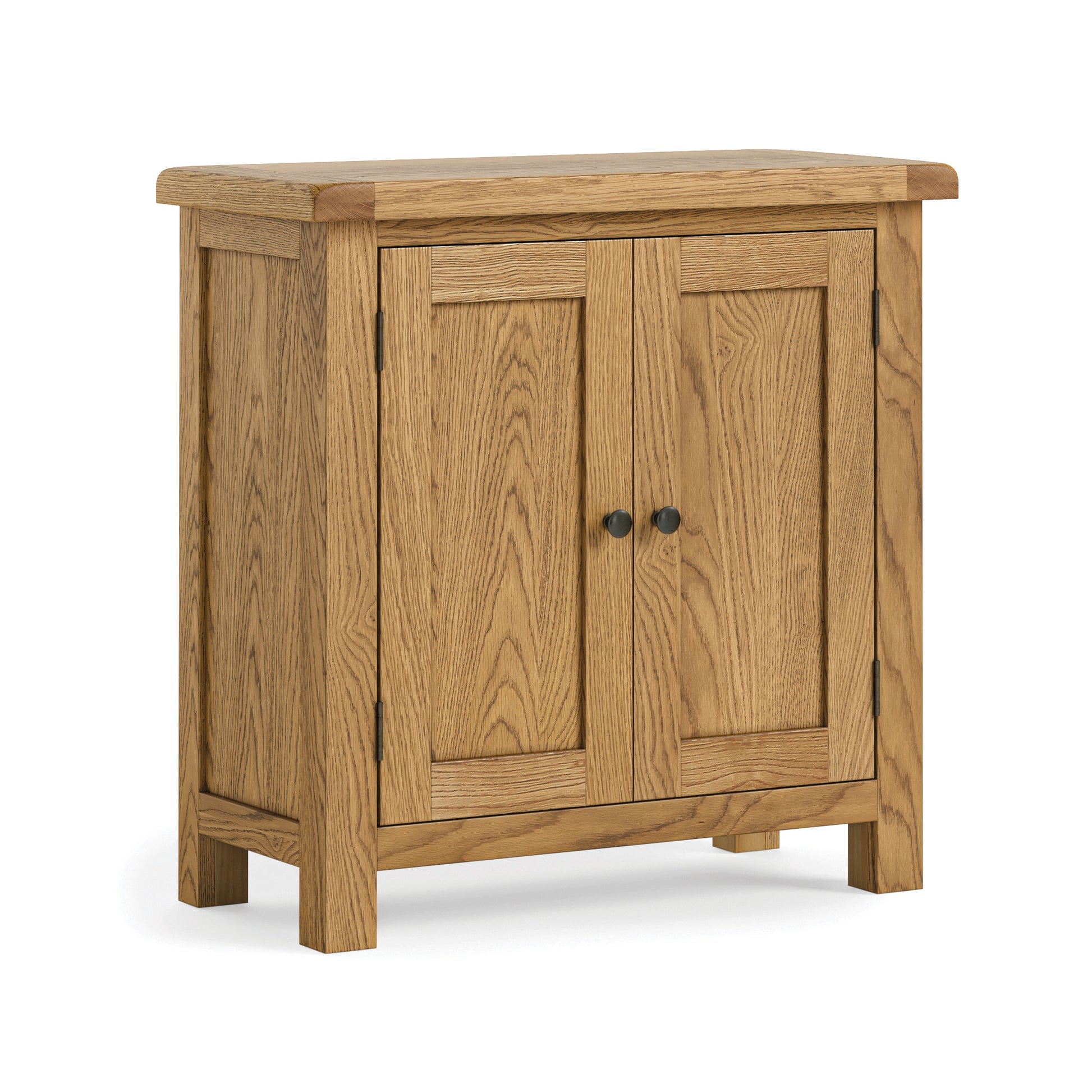 small oak freestanding cupboard with 2 doors