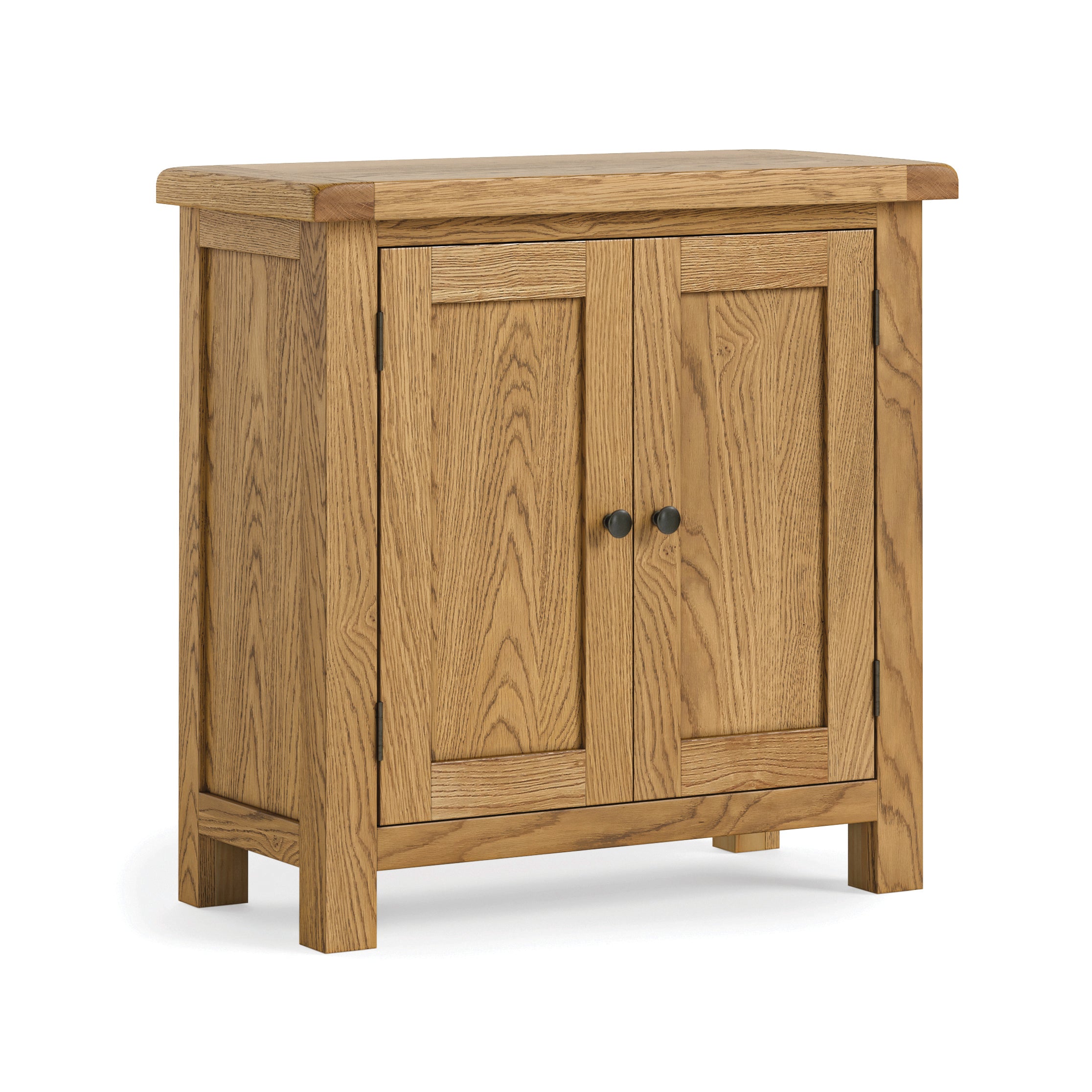 small oak freestanding cupboard with 2 doors