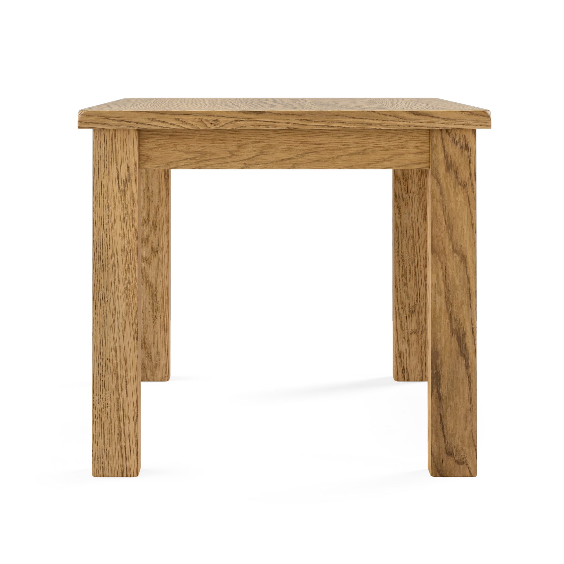 oak dining table side view