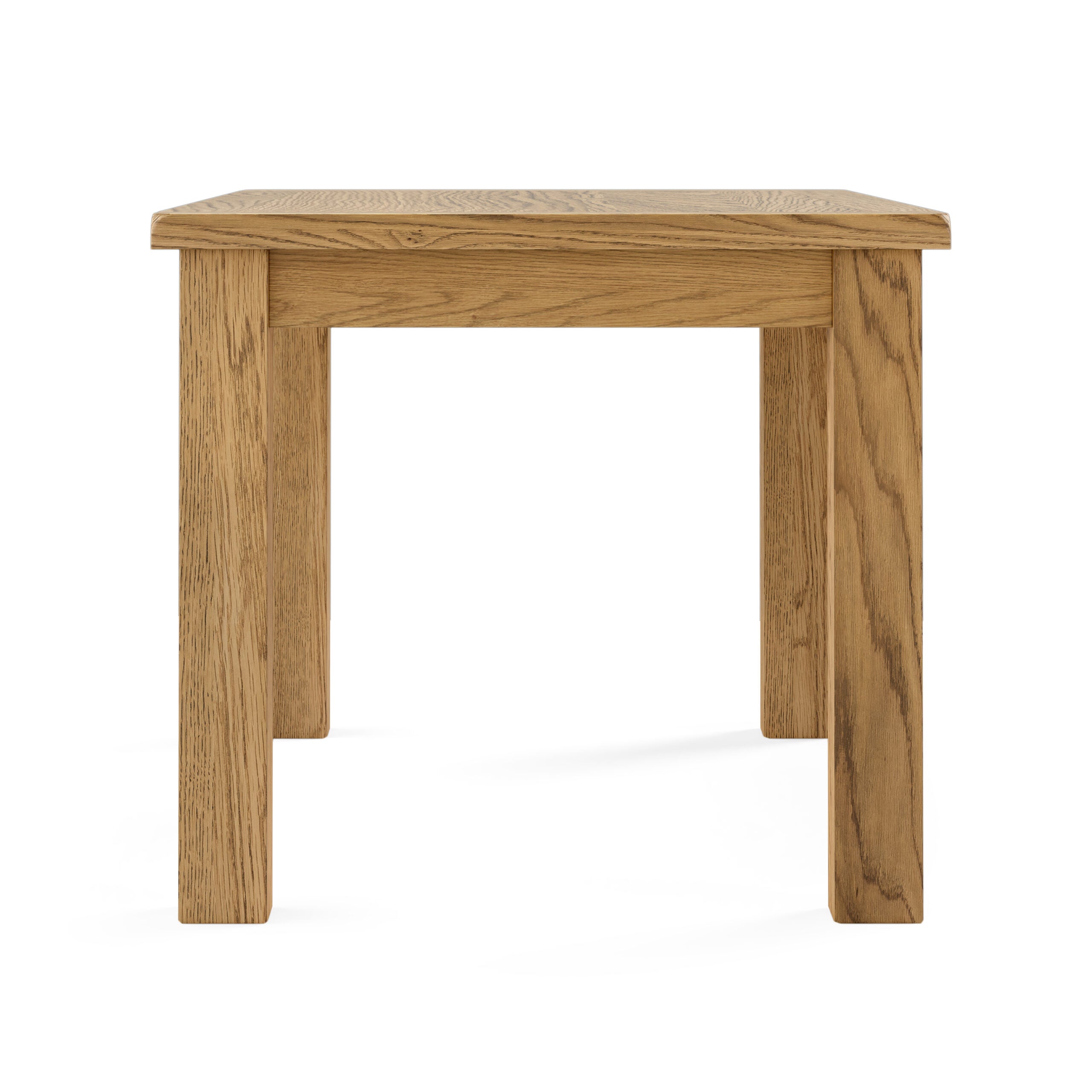 oak dining table side view