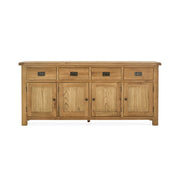 extral large oak sideboard with 4 drawers and 4 cupboard doors.