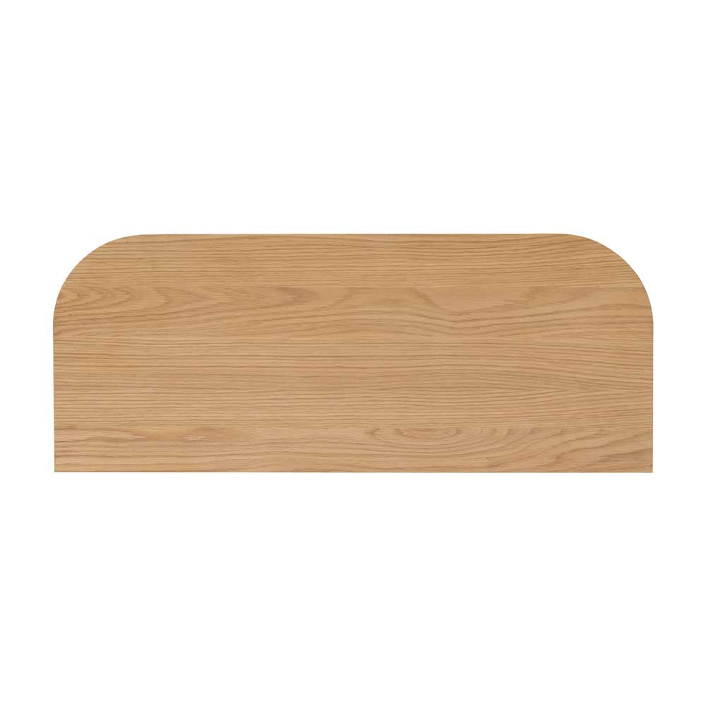 view from above - Wooden sideboard on a white background