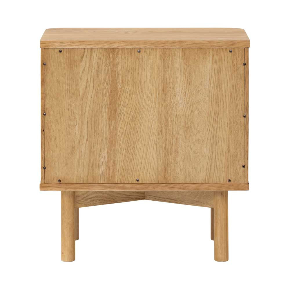 View from the back - Wooden sideboard with a white background