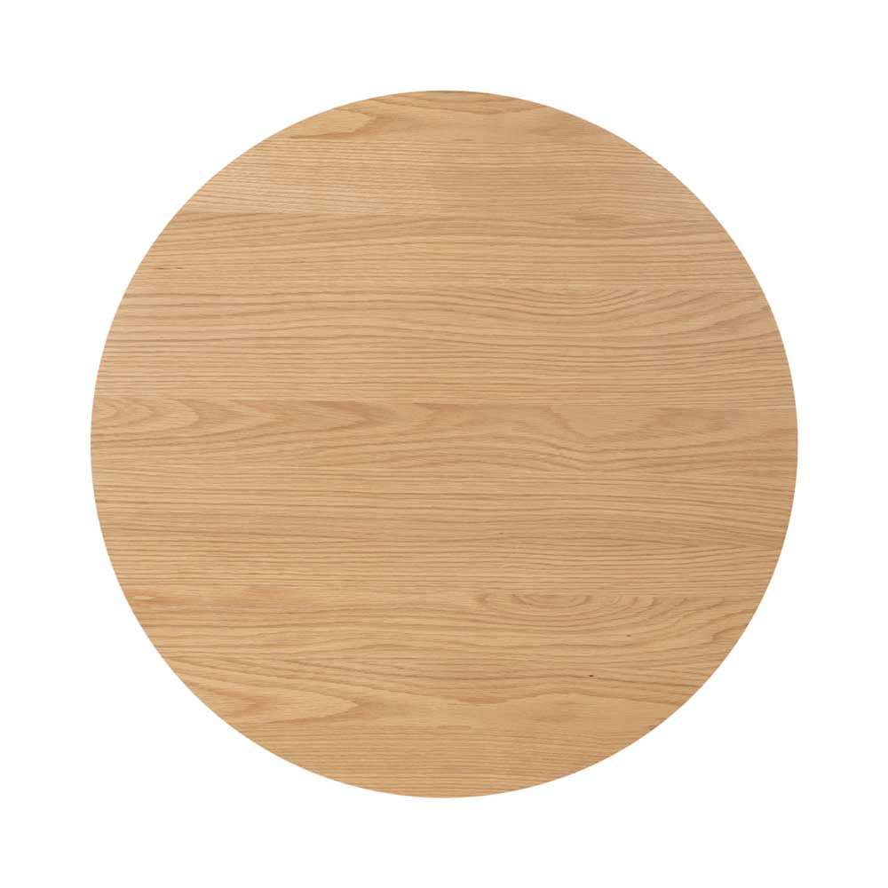 View from above of Round coffee table top on a white background
