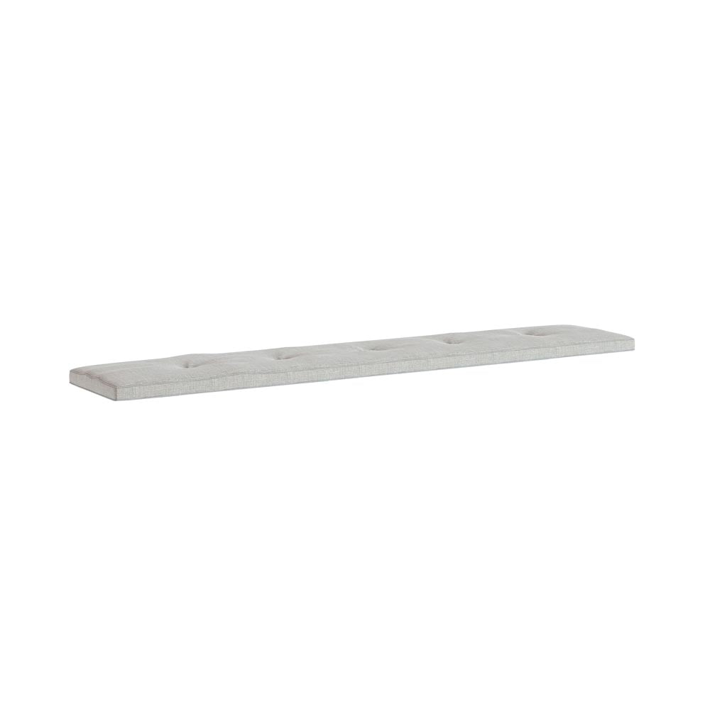 Beige bench cushion on a white background