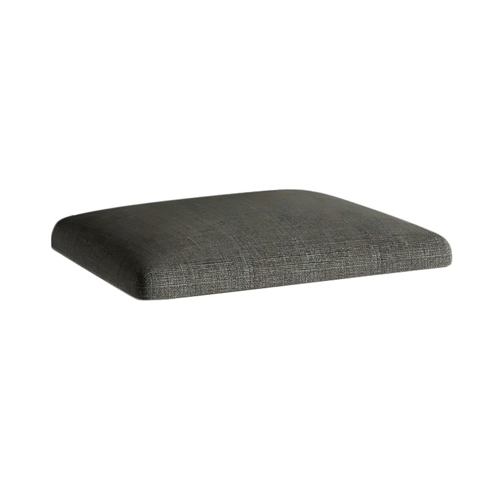 Textured charcoal grey barstool cushion on a white background