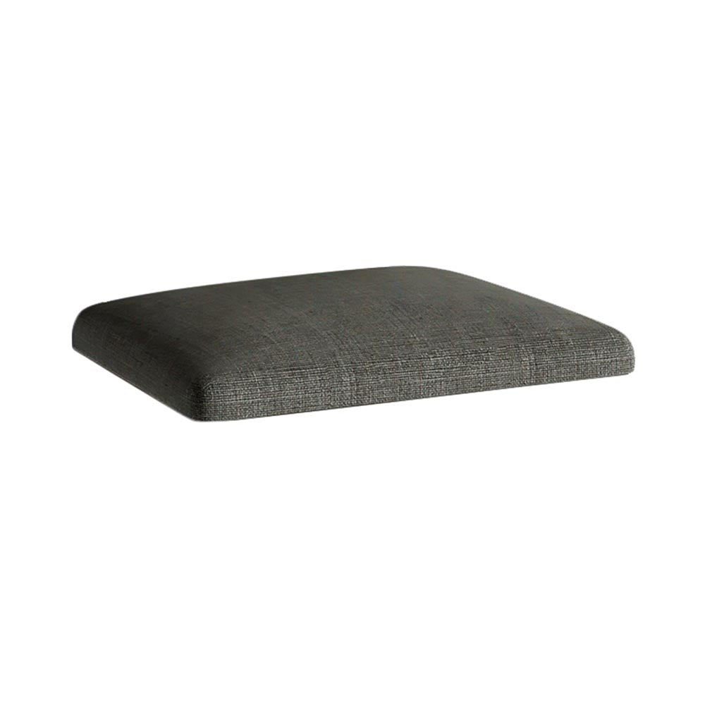 Textured charcoal gray cushion on a white background