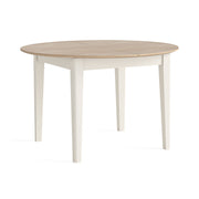 Round oak dining table with 4 legs