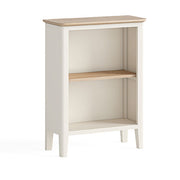 small oak painted bookcase (cocnut white colour) with 2 shelves, suitable for a childs bedroom.
