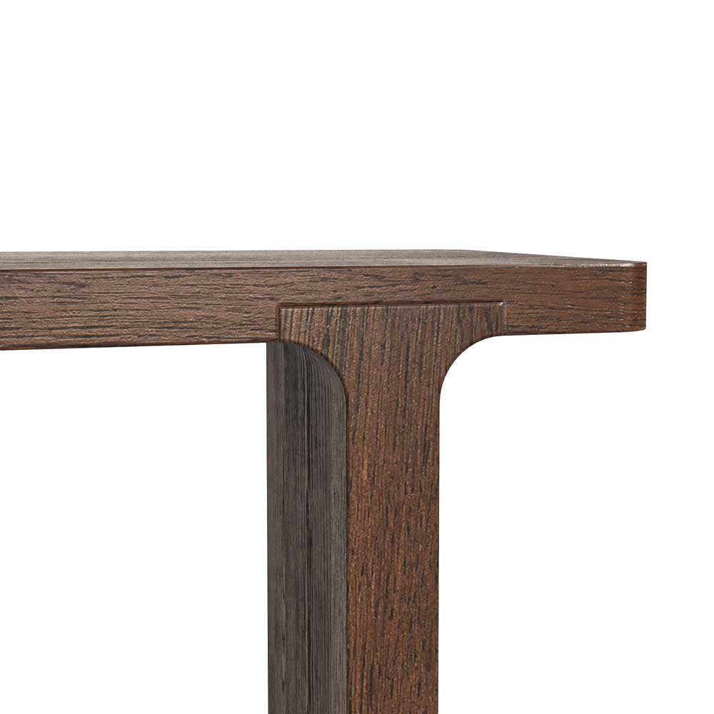 Close-up of a wooden table corner on a white background