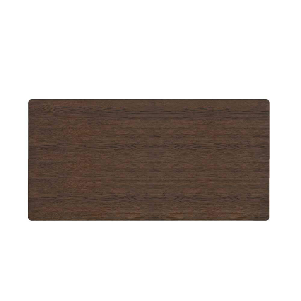 Rectangular dark brown wood tabletop on a white background