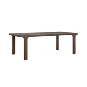 Large extending Wooden dining table on a white background