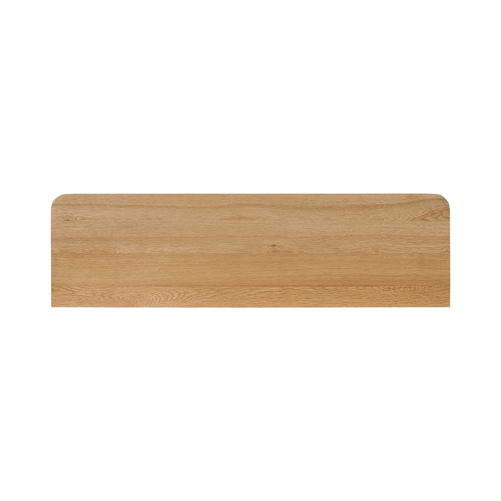 View from above of Wooden chest of drawers on a white background