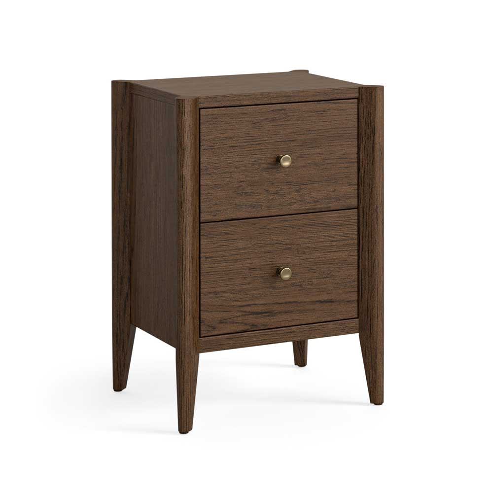 Paris Oak Bedside Locker | 2 Drawer