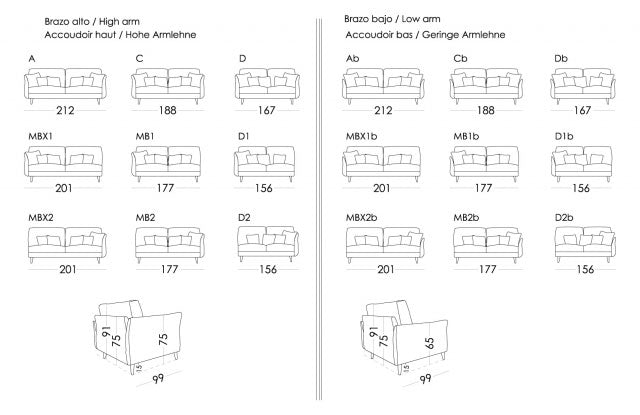 Helsinki 3 Seater Sofa (188cm) │ Fama